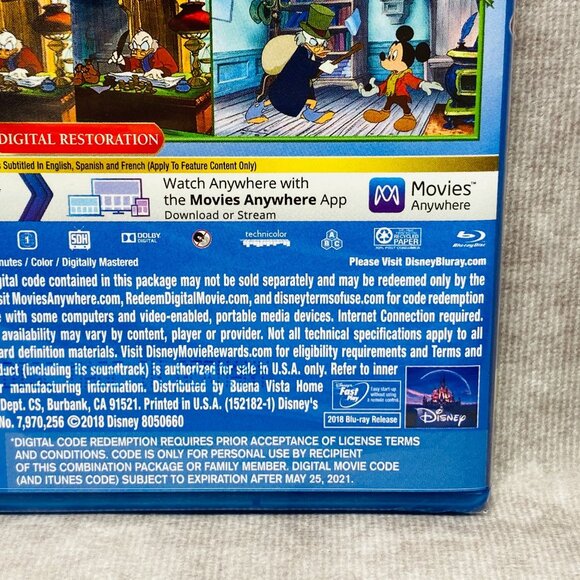 Disney Mickeys Christmas Carol (Blu-Ray, DVD, Digital 2018) New - Picture 5 of 8